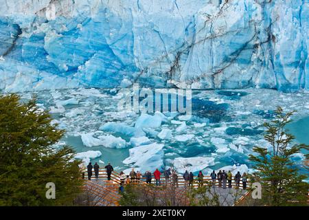 Ghiacciaio Perito Moreno. Parco nazionale Los Glaciares. Lago Argentino. Vicino a El Calafate. Provincia di Santa Cruz. Patagonia. Argentina. Foto Stock