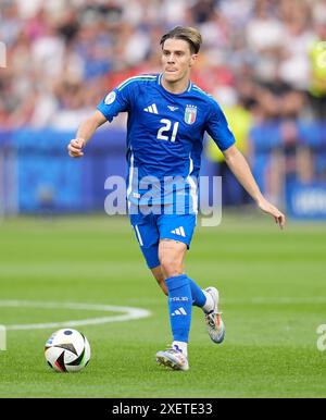 L'italiano Nicolo fagioli durante il round di UEFA Euro 2024 a 16 all'Olympiastadion di Berlino, Germania. Data foto: Sabato 29 giugno 2024. Foto Stock