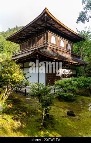 Ginkaku-ji o Jissho-ji, un tempio buddista zen costruito da Ashikaga Yoshimasa nel XV secolo, quartiere Sakyo, Kyoto, Giappone Foto Stock