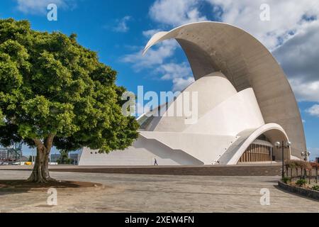 Auditoria de Tenerife teatro d'opera a Santa Cruz, Tenerife. Foto Stock