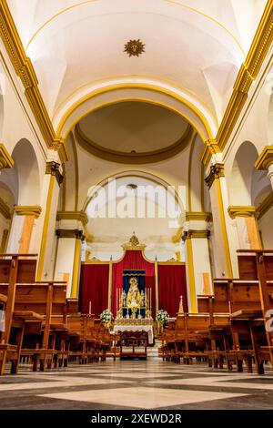 Interno della Chiesa di la Palma, Plaza alta piazza principale Algeciras, Spagna. Foto Stock