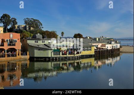 Capitola's Venetian Coffee Shops and Restaurants, California CA Foto Stock