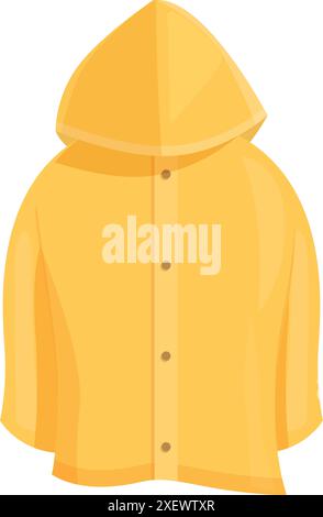 Impermeabile che protegge dalla pioggia su sfondo bianco Illustrazione Vettoriale