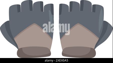 Guanti senza dita per calore e comfort durante le attività a basse temperature Illustrazione Vettoriale
