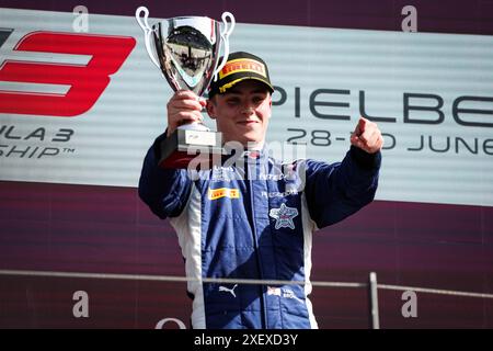 Spielberg, Autriche. 30 giugno 2024. BROWNING Luke (gbr), HiTech Pulse-Eight, Dallara F3 2019, ritratto durante il 6° round del campionato FIA di Formula 3 2024 dal 28 al 30 giugno 2024 sul Red Bull Ring, a Spielberg, Austria - Photo Florent Gooden/DPPI Credit: DPPI Media/Alamy Live News Foto Stock