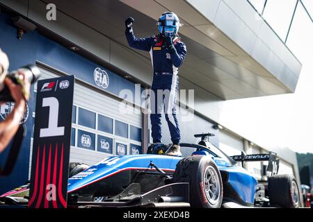 Spielberg, Autriche. 30 giugno 2024. BROWNING Luke (gbr), HiTech Pulse-Eight, Dallara F3 2019, ritratto durante il 6° round del campionato FIA di Formula 3 2024 dal 28 al 30 giugno 2024 sul Red Bull Ring, a Spielberg, Austria - Photo Florent Gooden/DPPI Credit: DPPI Media/Alamy Live News Foto Stock