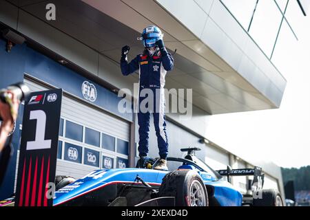 Spielberg, Autriche. 30 giugno 2024. BROWNING Luke (gbr), HiTech Pulse-Eight, Dallara F3 2019, ritratto durante il 6° round del campionato FIA di Formula 3 2024 dal 28 al 30 giugno 2024 sul Red Bull Ring, a Spielberg, Austria - Photo Florent Gooden/DPPI Credit: DPPI Media/Alamy Live News Foto Stock