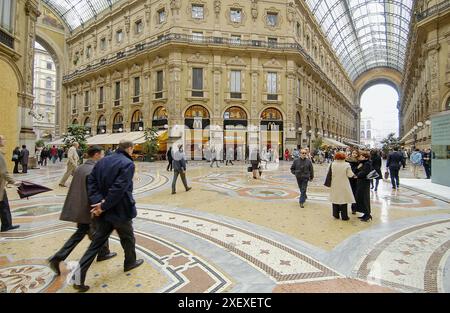 La Galleria Vittorio Emanuele II. Milano. Lombardia, Italia Foto Stock