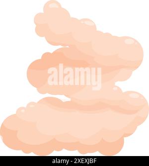 Illustrazione di un intestino umano sano che forma la forma della lettera e. Illustrazione Vettoriale