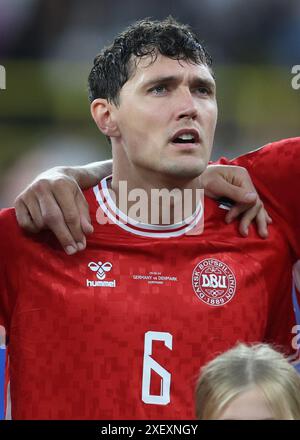 Dortmund, Germania. 29 giugno 2024. Andreas Christensen di Danimarca durante la partita dei Campionati europei UEFA al BVB Stadion di Dortmund. Il credito per immagini dovrebbe essere: Paul Terry/Sportimage Credit: Sportimage Ltd/Alamy Live News Foto Stock