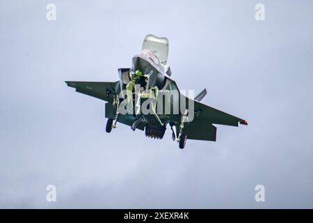 Lockheed Martin F-35B 617 Squadron il primo squadrone operativo congiunto Fleet Air Arm Royal Air Force con base a RAF Mariam come parte del Joint Force Lightning Foto Stock