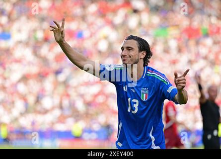 Berlino, Germania. 29 giugno 2024. Matteo Darmian dell'Italia durante la partita di UEFA Euro 2024 tra Svizzera e Italia, turno 16, giocata all'Olympiastadion il 29 giugno 2024 a Monaco di Baviera, Germania. (Foto di Valeria Witters/Witters/Sipa USA) credito: SIPA USA/Alamy Live News Foto Stock