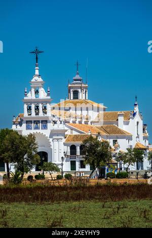 Ermita de la Virgen del Rocio, El Rocio, Huelva, Andalusia, Spagna Foto Stock