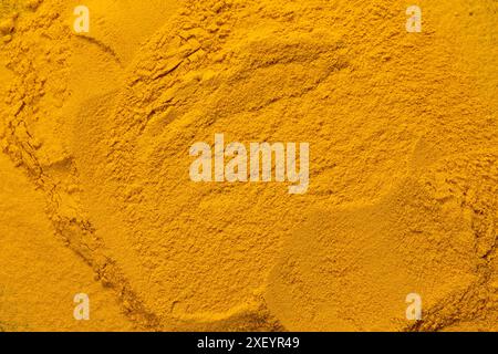 Tumeric - texture ravvicinata della curcuma Foto Stock