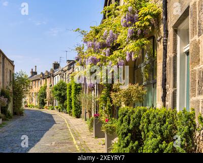 Edimburgo, Circus Lane. Si dice che sia la strada più affascinante della città. Foto Stock