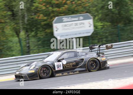 Ralf BOHN (DEU) / Robert RENAUER (DEU) / Morris SCHURING (NDL) / Alfred RENAUER (DEU, #91, Porsche 911 GT3 R (992), Team: Herberth Motorsport (DEU), Motorsport, Crowdstrike 24H di Spa, Belgien, Spa-Francorchamps, 29.06.2024 foto: Eibner-Pressefoto/Juergen Augst Foto Stock