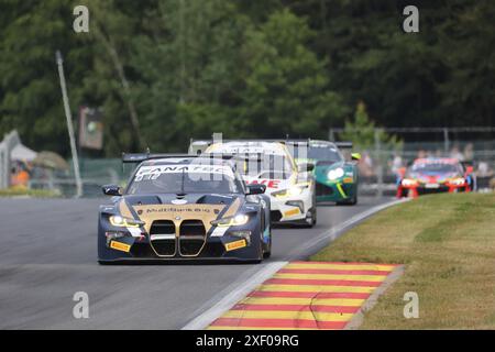 Augusto Farfus (BRA) / Dan Harper (GBR) / Max Hesse (DEU), #998, BMW M4 GT3, Team: ROWE Racing (DEU), Motorsport, Crowdstrike 24H di Spa, Belgien, Spa-Francorchamps, 29.06.2024 foto: Eibner-Pressefoto/Juergen Augst Foto Stock