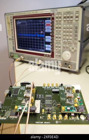 Sistema di sviluppo per ricevitori per sistemi di posizionamento GNSS avanzato Galileo, Electronics Lab, Tecnalia Research & Innovation, Zamudio, Bizkaia, Euskadi, Foto Stock