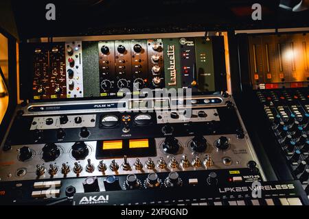 Audio della console di miscelazione Foto Stock