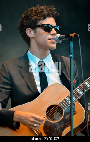 Charlie Fink - Noah and the Whale, V2012, Hylands Park, Chelmsford, Essex, Regno Unito - 19 agosto 2012 Foto Stock