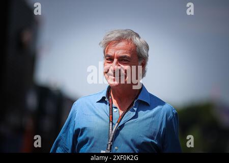 Carlos Sainz SR, (ESP) ex campione del mondo Rally con Toyota e padre di Carlos Sainz JR, durante il GP d'Austria, Spielberg 27-30 giugno 2024, campionato del mondo di Formula 1 2024. Foto Stock