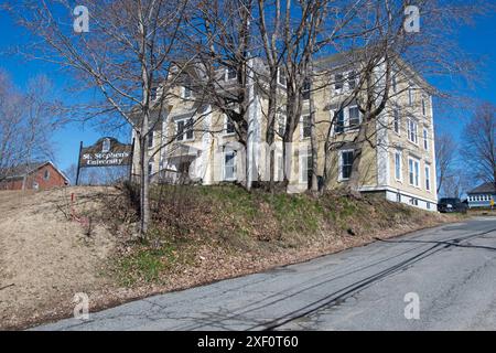 St. Stephen's University sulla Main Street di St. Stephen, New Brunswick, Canada Foto Stock