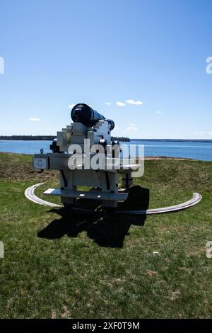 Cannoni esposti al Centennial Park di St. Andrews, New Brunswick, Canada Foto Stock