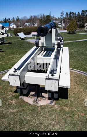 Cannoni esposti al Centennial Park di St. Andrews, New Brunswick, Canada Foto Stock
