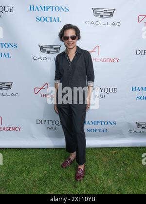 Elena Gibbs partecipa al The Hamptons Social: The Summer Book Magazine Launch Party alla Baker House 1640 a East Hampton, New York, il 29 giugno 2024. (Foto di David Warren /Sipa? USA) credito: SIPA USA/Alamy Live News Foto Stock