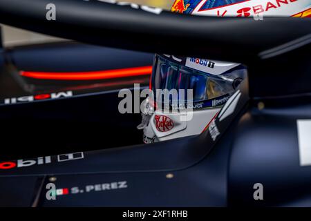 Spielberg, Austria, giugno 28, Sergio Perez, dal Messico gareggia per la Red Bull Racing. Qualifica, 11° round del campionato di Formula 1 2024. Crediti: Michael Potts/Alamy Live News Foto Stock