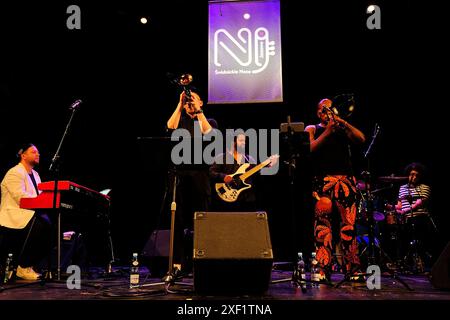 Joabe Reis Quintetto brasiliano ft. Piotr Schmidt&Paweł Tomaszewski,foto Kazimierz Jurewicz/Alamy Live News Foto Stock