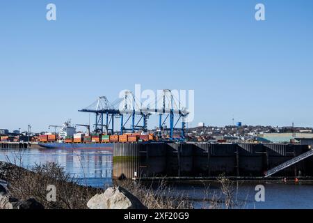 Il porto di Saint John, New Brunswick, Canada Foto Stock