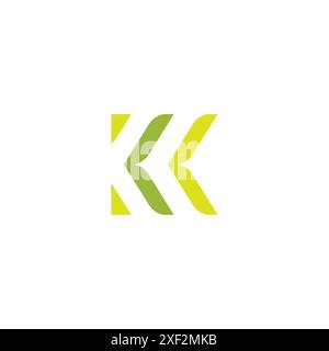 Lettera KK Logo Vector. K Design iniziale del logo Illustrazione Vettoriale
