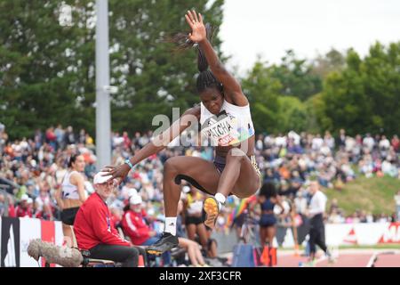 Angers, Francia. 29 giugno 2024. Hilary Kpatcha, Women's Long Jump durante i Campionati francesi di atletica leggera 2024 il 29 giugno 2024 allo Stade du Lac de Maine di Angers, Francia - Photo Laurent Lairys/DPPI Credit: DPPI Media/Alamy Live News Foto Stock