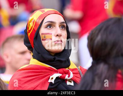 Tifosi ESP nella migliore delle 16 partite SPAGNA - GEORGIA 4-1 dei Campionati europei UEFA 2024 il 30 giugno 2024 a Colonia, Germania. Fotografo: Immagini ddp/immagini a stella Foto Stock