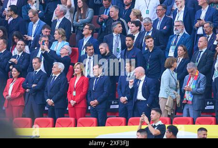 Colonia, Germania. 30 giugno 2024. Aleksander CEFERIN, UEFA Präsident, NRW-Innenminister Herbert Reul (CDU) nella migliore delle 16 partite SPAGNA - GEORGIA 4-1 dei Campionati europei UEFA 2024 il 30 giugno 2024 a Colonia, Germania. Credito fotografo: Peter Schatz/Alamy Live News Foto Stock