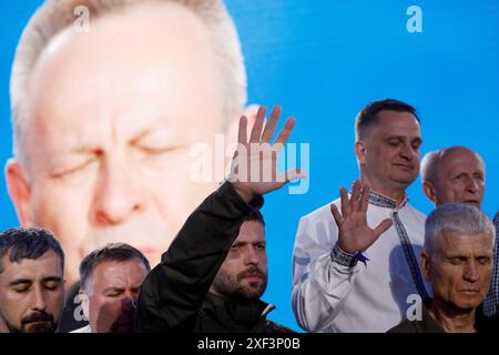 KIEV, UCRAINA - 29 GIUGNO 2024 - la colazione nazionale di preghiera è in corso sotto gli auspici del presidente dell'Ucraina Volodymyr Zelenskyy, Kiev, capitale dell'Ucraina. Foto Stock