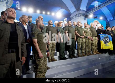 KIEV, UCRAINA - 29 GIUGNO 2024 - la colazione nazionale di preghiera è in corso sotto gli auspici del presidente dell'Ucraina Volodymyr Zelenskyy, Kiev, capitale dell'Ucraina. Foto Stock