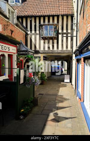 Old Swan Yard, Devizes, Wiltshire. Foto Stock