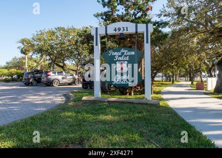 Ponce Inlet Veterans Memorial, Florida Foto Stock