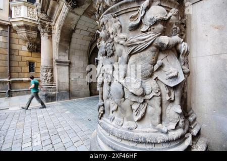 Germania, Sassonia, Dresda, Castello Residenzschloss, dettaglio Foto Stock