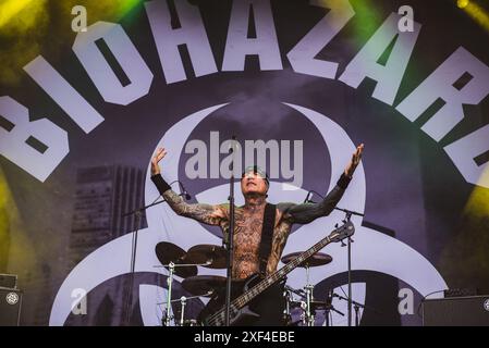 La band americana Biohazard si è esibita al Danish Copenhell Festival 2024. Credito: Andrea Pinna Foto Stock