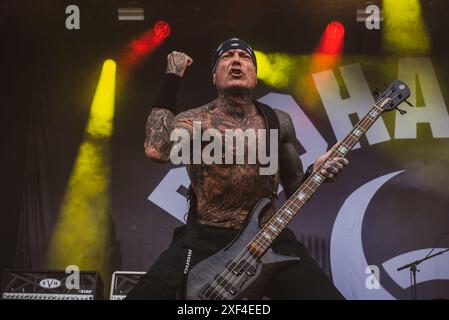 La band americana Biohazard si è esibita al Danish Copenhell Festival 2024. Credito: Andrea Pinna Foto Stock