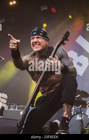 La band americana Biohazard si è esibita al Danish Copenhell Festival 2024. Credito: Andrea Pinna Foto Stock