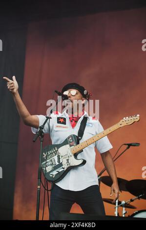 Il chitarrista americano Ton Morello si è esibito al Copenhell Festival 2024. Credito: Andrea Pinna Foto Stock