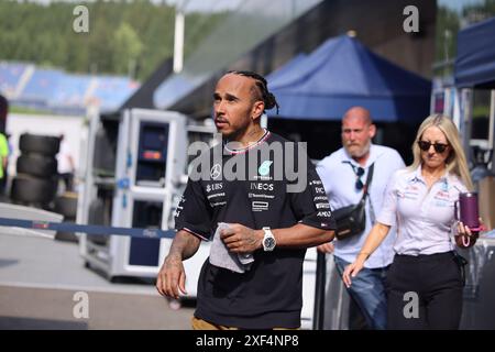 44 Lewis Hamilton (Mercedes AMG Petronas Formula One Team, #44), AUT, Oesterreich, Formel 1 Weltmeisterschaft, gran Premio d'Austria, 30.06.2024 foto: Eibner-Pressefoto/Annika Graf Foto Stock