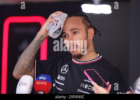 44 Lewis Hamilton (Mercedes AMG Petronas Formula One Team, #44), AUT, Oesterreich, Formel 1 Weltmeisterschaft, gran Premio d'Austria, 30.06.2024 foto: Eibner-Pressefoto/Annika Graf Foto Stock