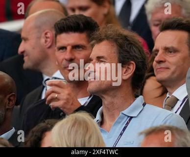 19.06.2024, Stuttgart Arena, Stoccarda, GER, EM UEFA 2024, gruppo A, Germania vs Ungheria, nella foto Mario Gomez, Jens Lehmann Foto Stock