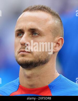 Stanislav Lobotka slovacco durante il turno di UEFA Euro 2024, 16 all'Arena AufSchalke di Gelsenkirchen, Germania. Data foto: Domenica 30 giugno 2024. Foto Stock