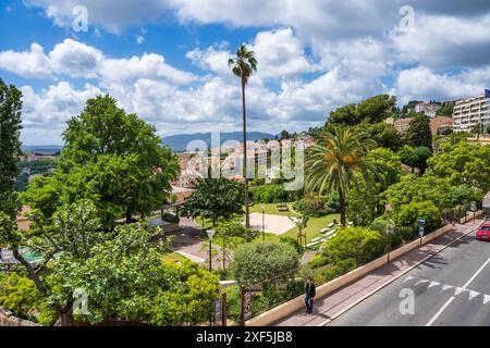 Jardin des Plantes, un giardino pubblico, vicino a Boulevard Fragonard a Grasse sulla Costa Azzurra, Côte d'Azur, Provenza, Francia Foto Stock